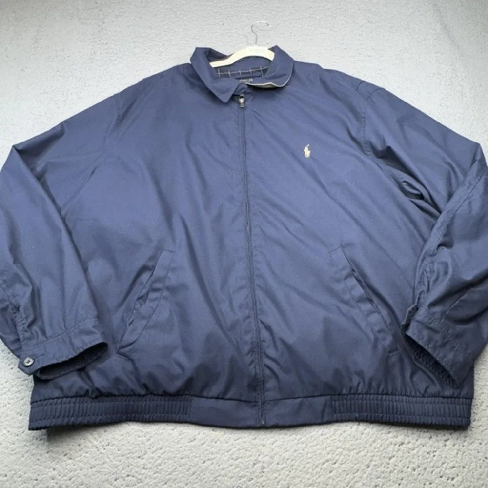 Polo Ralph Lauren Jacket Men 3XLT Tall Bomber Bi-Swing Full Zip Plaid Lined Pony